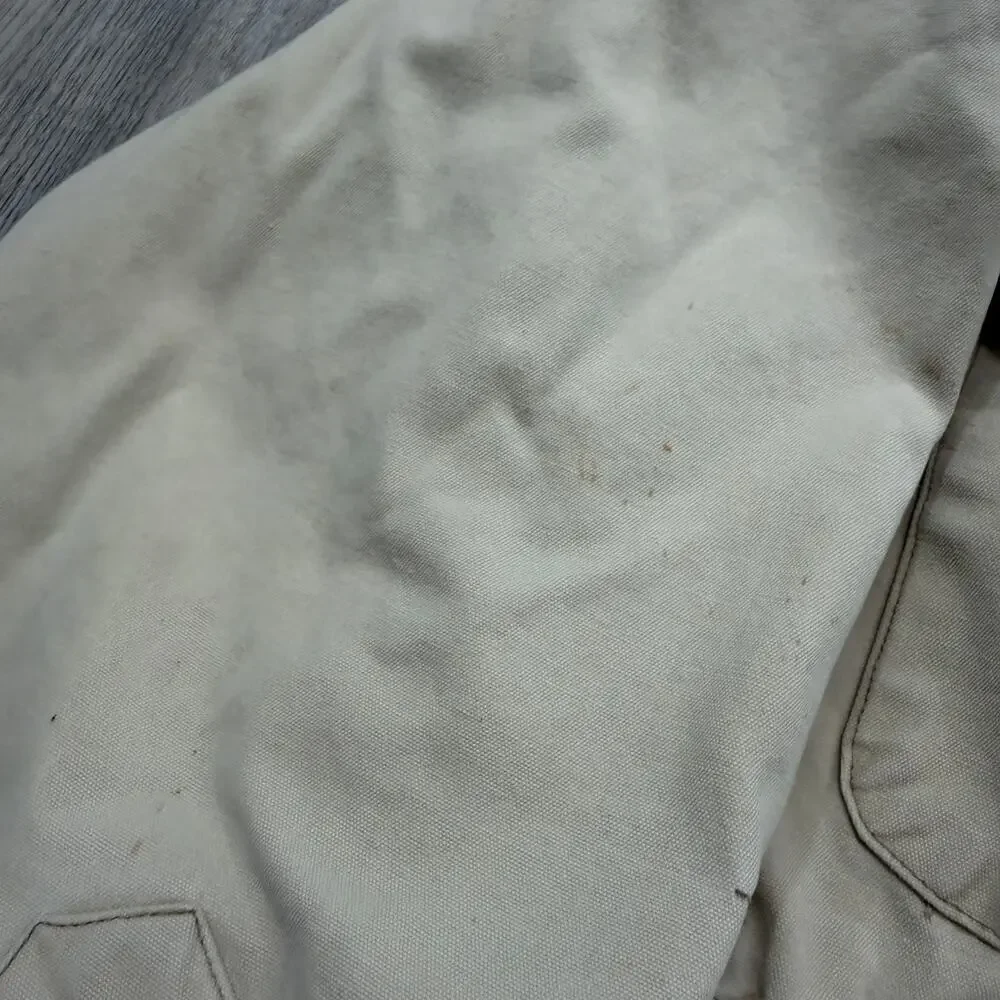 Vintage Cabelas Chore Coat Women's Large Beige Barn Utility y2k Safari Club - Picture 5 of 11